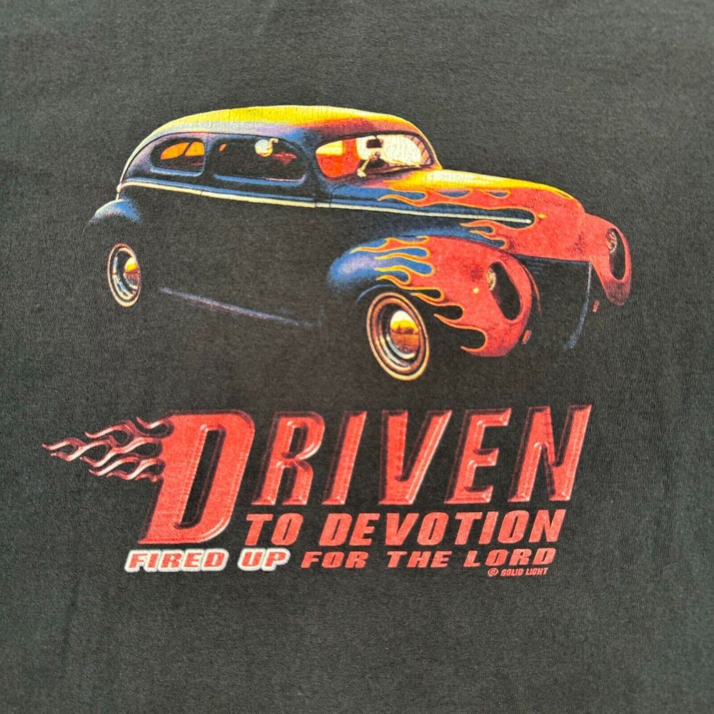 Vintage Driven to Devotion T-Shirt Mens XL Black Graphic Printed Tees Streetwear - Picture 4 of 11